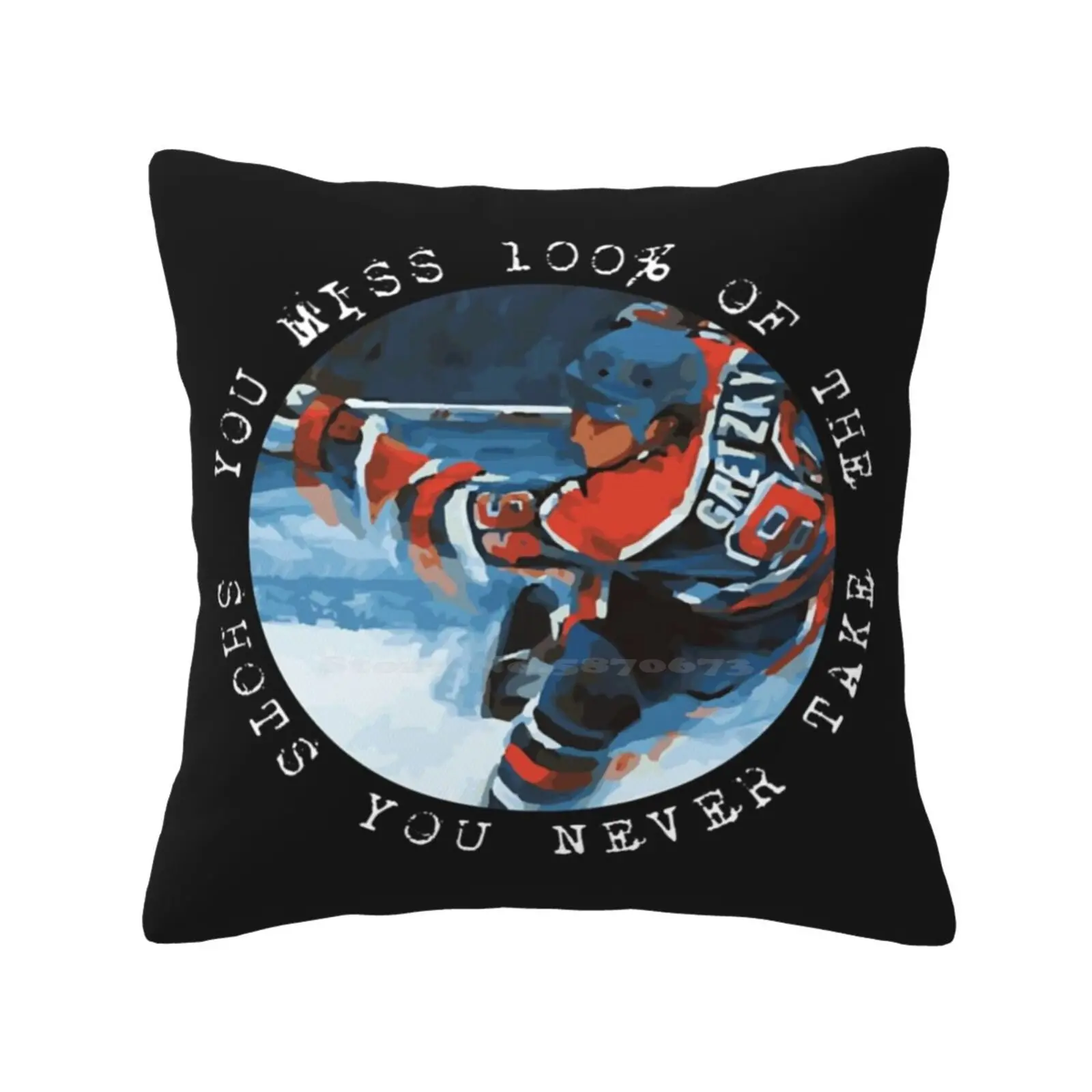 Wayne Gretzky-You Miss 100 Degli Scatti Non Prendi Mai Camera Da Letto Office Hug Federa Wayne Gretzky Hockey La Kings Ny Rangers