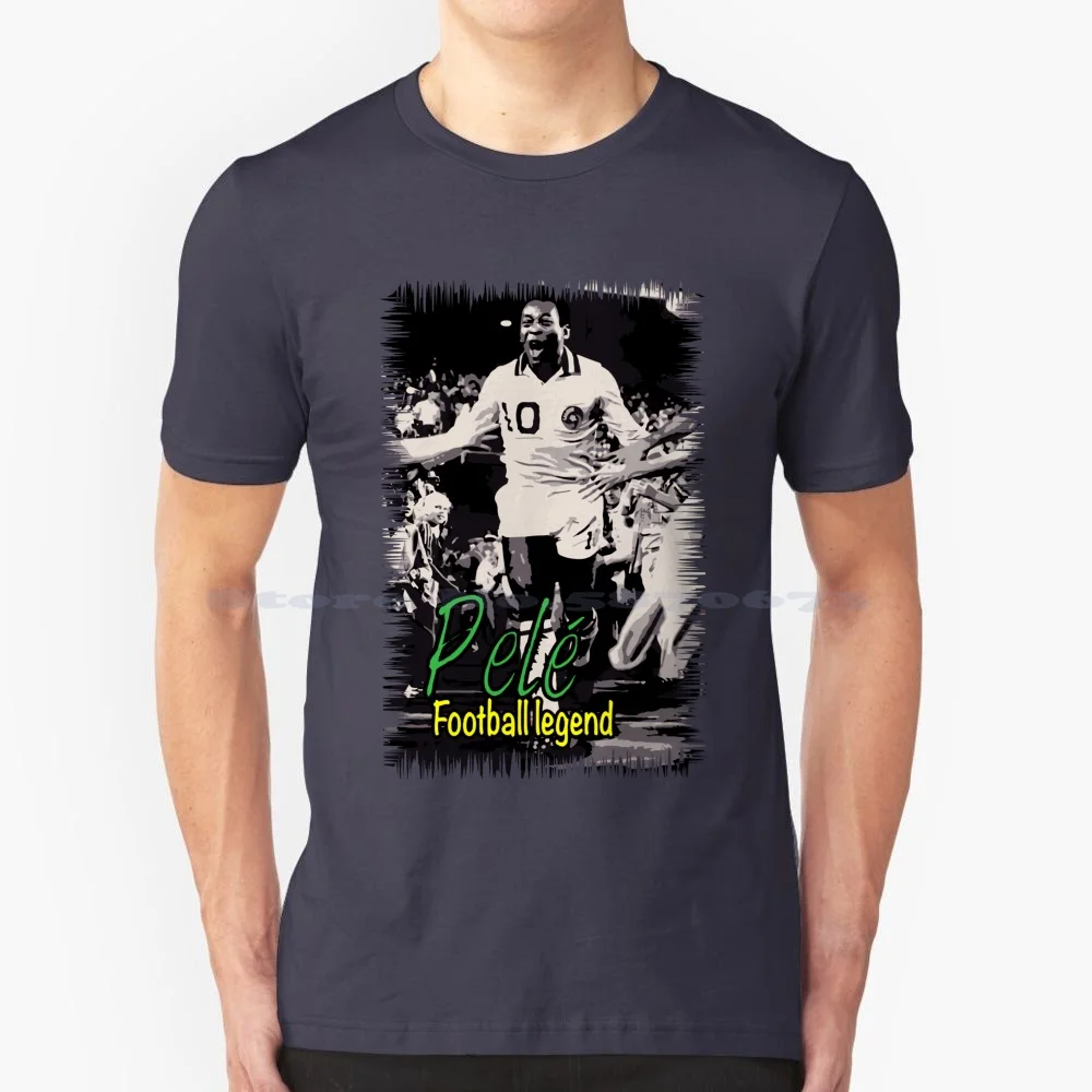 King-Legends Never Die T Shirt 100% Cotone Tee Brazil Legend Football Player Old Legend Team Wallpaper Trendy Futbol Goat