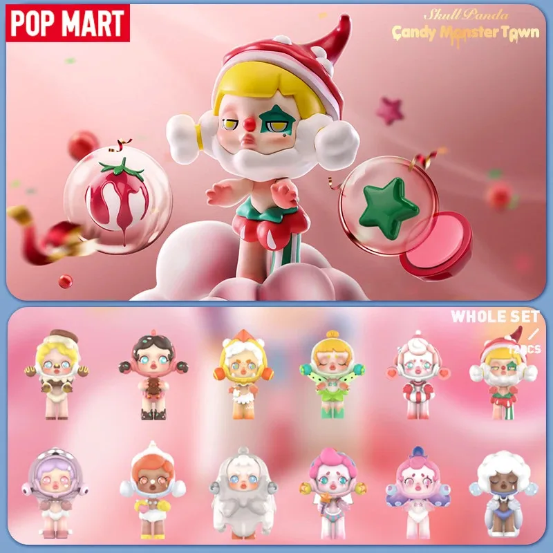 Blind Box Toys Pop Mart Skullpanda Candy Monster Town Series Scatola A Sorpresa Modello Mystery Box Cute Anime Action Figure Girls Gift