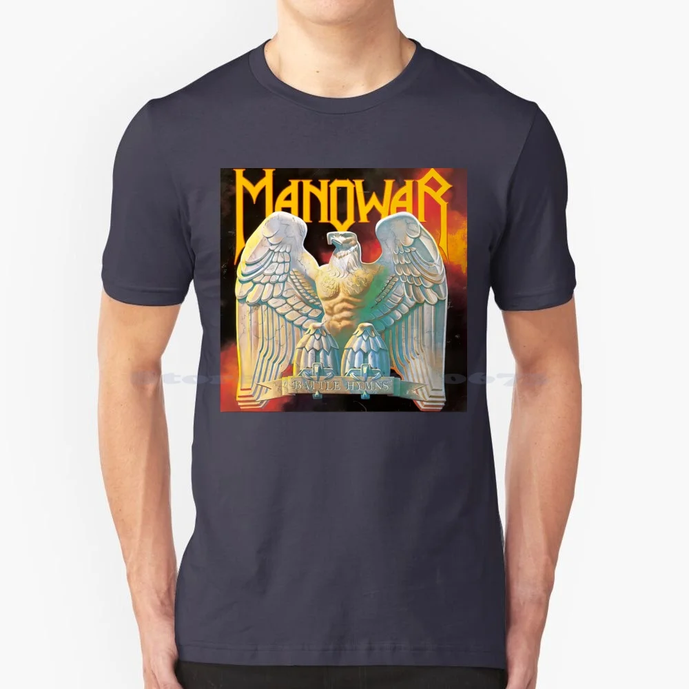 Manowar Battle Hymns T Shirt 100% Cotone Tee Manowar Tragic Kingdom Punk Band Musicista Album Metal Heavy Blondie Eric Adams