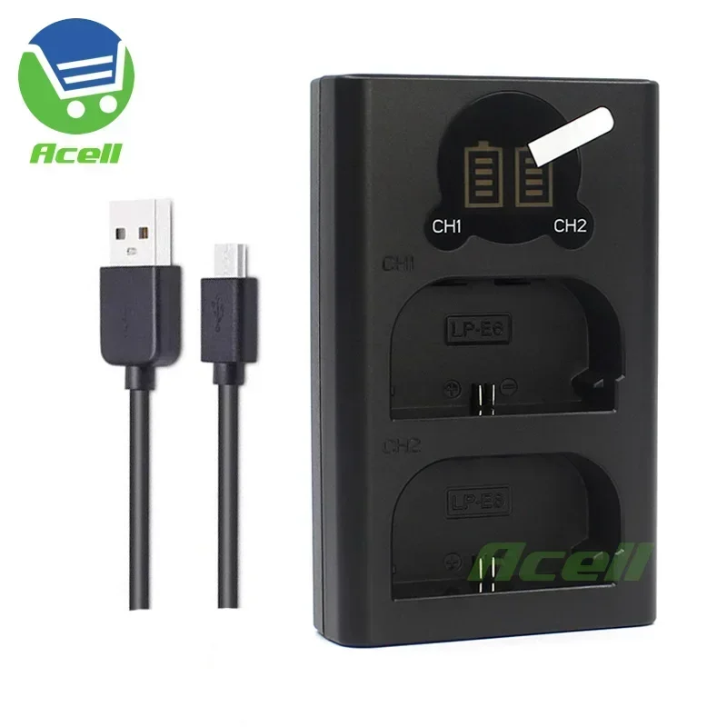 Acell Lp-E6 Doppio Caricatore Per Sinognss T300 T300 Se T300 Plus Ricevitore Gnss