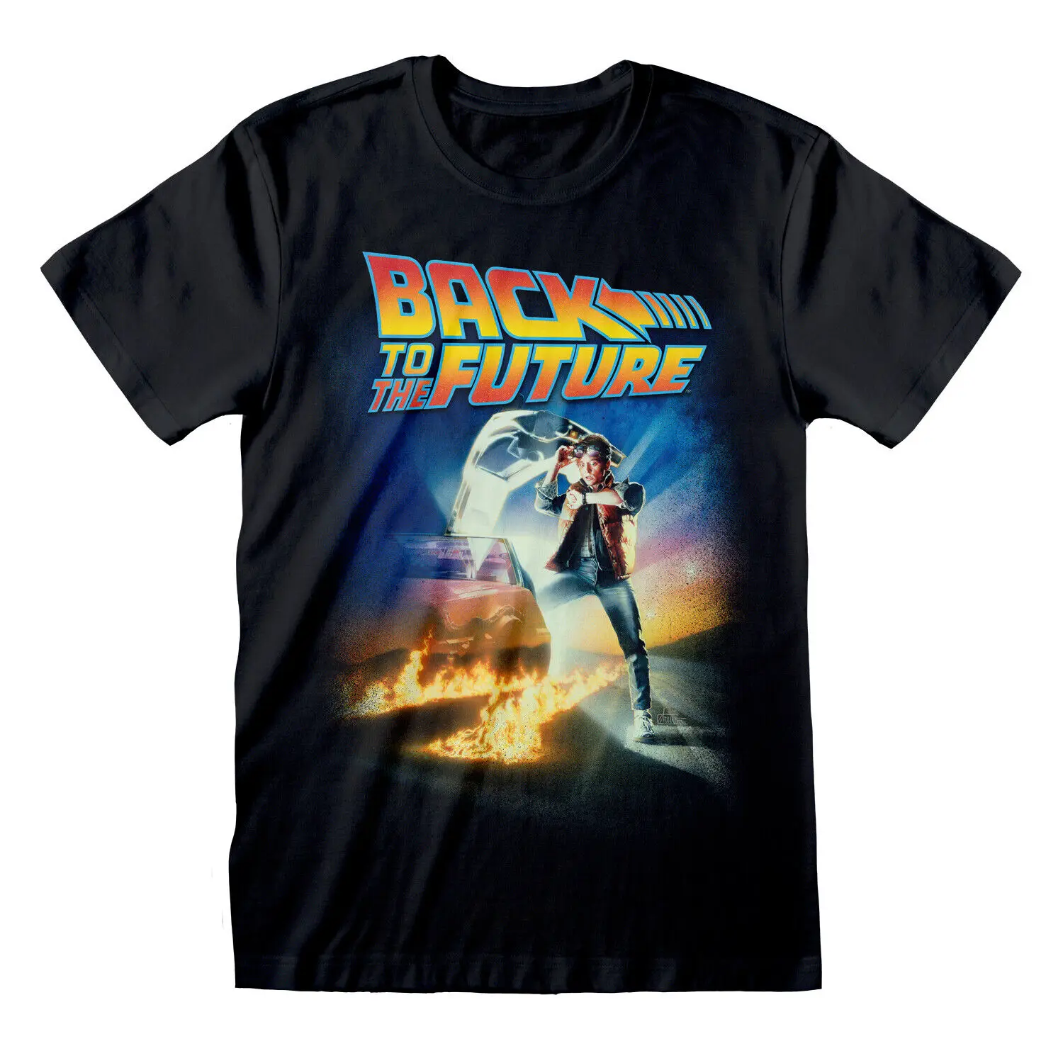 Back To The Future Movie Poster T Shirt Ufficiale Nero