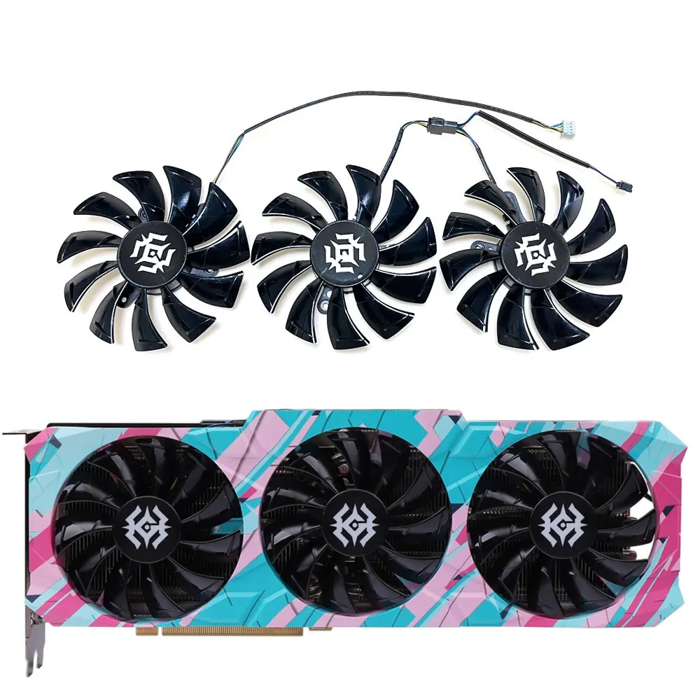 Nuovo 3Fan/Set Rtx 3070, 3080 X-Gaming Oc Fan, Per Zotac Rtx 3060Ti, 3070, 3070Ti, 3080, 3080Ti, 3090 X-Gaming Oc Ventola Di Raffreddamento Della Sche