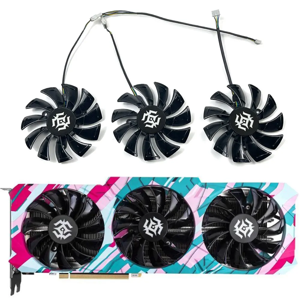 Ga92S2U Rtx 3080 X-Gaming Oc Gpu Fan，For Zotac Rtx 3090、3080Ti、3080、3070Ti、3070、3060Ti、3060 X-Gaming Oc Video Card Cooling Fan