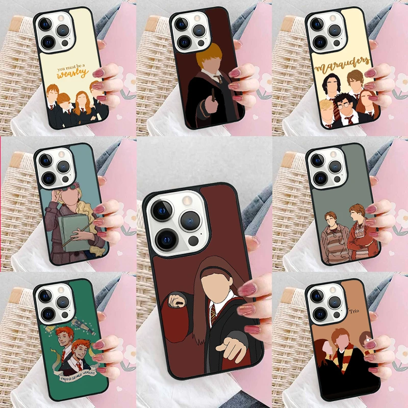 Custodia Per Telefono Divertente Fred And George Weasley Per Iphone 15 Se2020 14 6 7 8 Plus Xr Xs 11 12 Mini 13 Pro Max Coque Shell Fundas