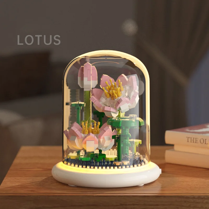 Reobrix Flower Rose Bouquet Building Kit Collezione Botanica Fai Da Te Building Blocks Mattoni Decorazione Della Casa Fiori Regalo Per Lego