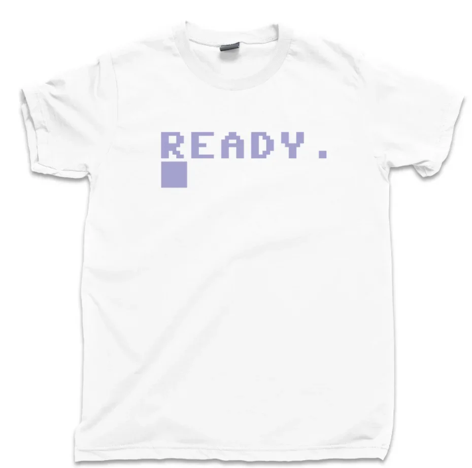 T-Shirt Pronta Commodore 128 Pet Vic-20 Cbm 64 Ibm Retro Videogioco A 8 Bit