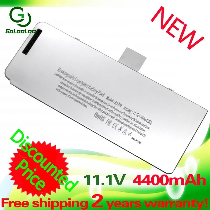 Golooloo 49Wh 11.1V Per Apple Battery Pack Per Macbook 13 "Per Macbook 13" Unibody Di Alluminio Serie (2008 Version) A1280