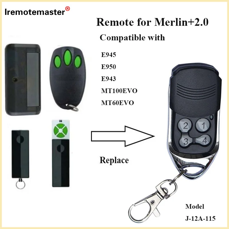 Per Merlin E940M E945M E950M Duplicatore Di Telecomando Per Porte Da Garage 433.92Mhz Rolling Code Spedizione Gratuita