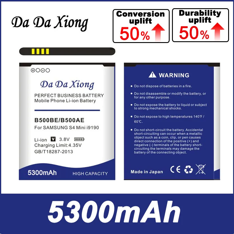 Batteria Dadaxiong 5300Mah B500Be B500Ae Per Samsung Galaxy S4 Mini I9190 I9198 I9192 I9195 Telefono Bateria