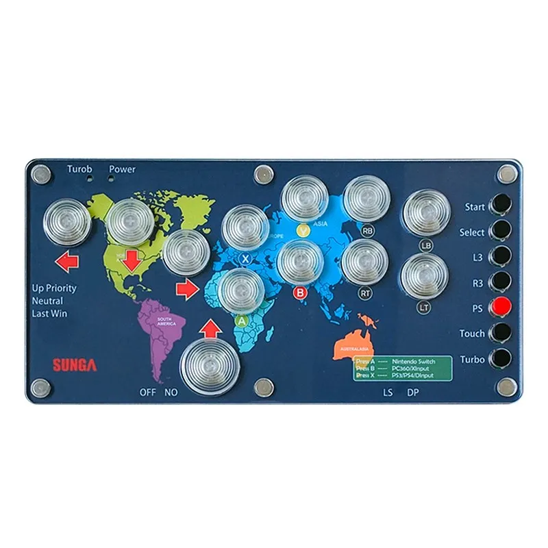 Slim Hitbox Street Fighter 6 Arcade Stick Fightstick Fightstick Fightbox Controller Xinput/Dinput Per Pc/Ns/Ps4/Xbox