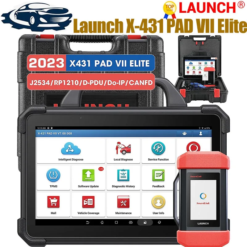 Qriginal Launch X431 Pad7 Elite Link 431 Pad Vii 7 X-431 Pro Hd Obd2 Software Di Aggiornamento Programmatore Ecu Strumento Diagnostico Scanner Per Aut