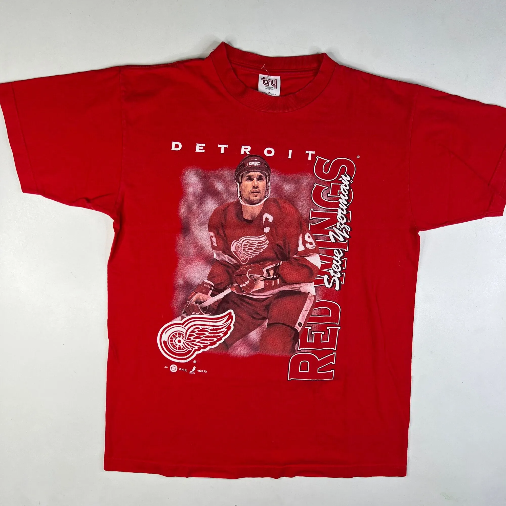 Maglietta Anni '90 Steve Yzerman Redwings Sz L 3957 Maniche Lunghe O Corte