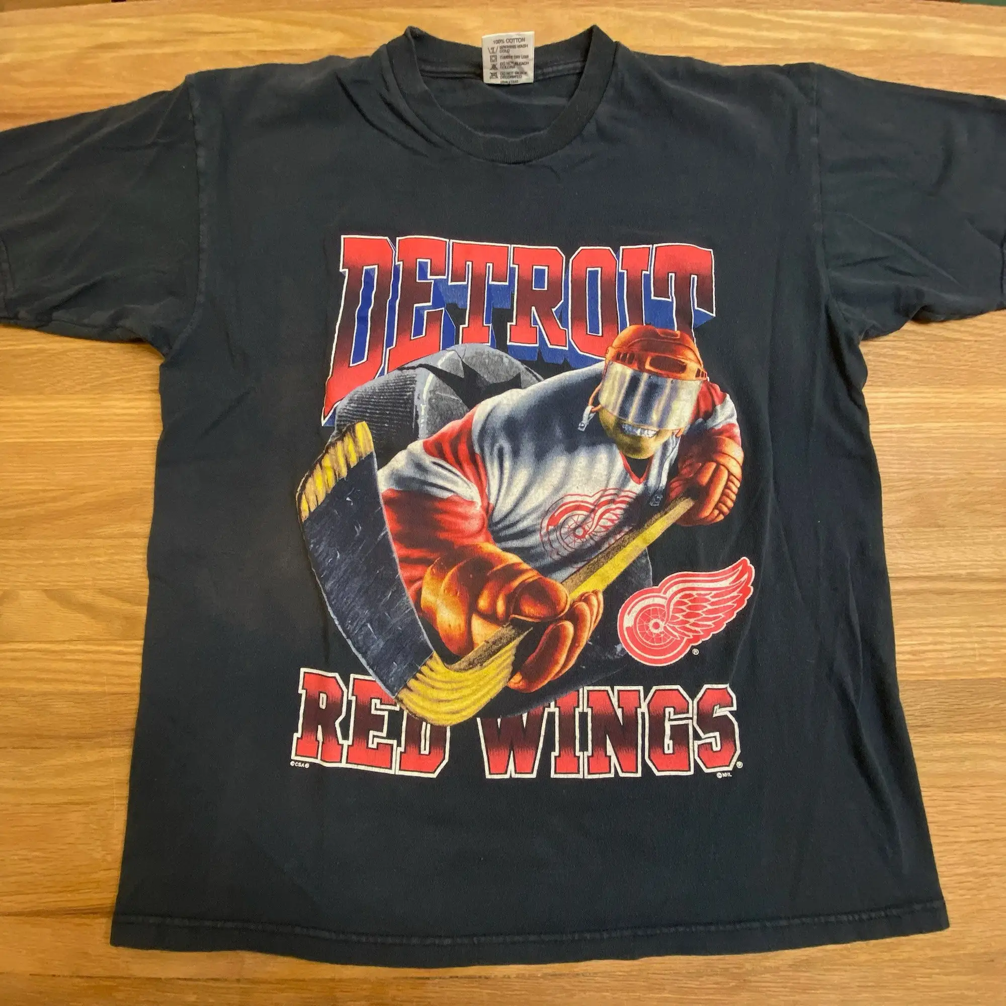 Maglietta Detroit Redwings Anni '90 Sz L A827 Maniche Lunghe O Corte
