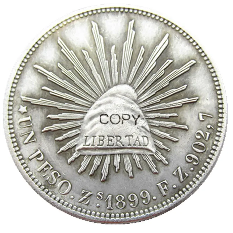 Messico 1 Peso 1899 Monete Da Copia Placcate In Argento