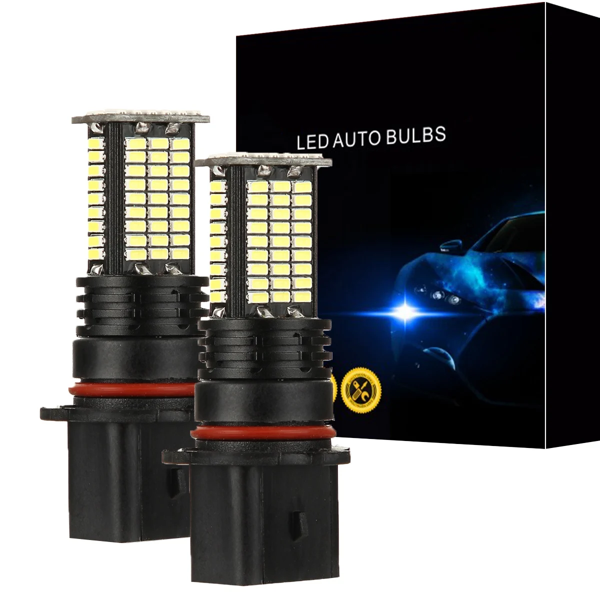 2Pcs P13W Lampadine Fendinebbia A Led Drl 3200 Lumen Super Bright 84-Smd 12V 24V P13W Lampadine A Led Di Ricambio Per Auto, Camion, 6000K
