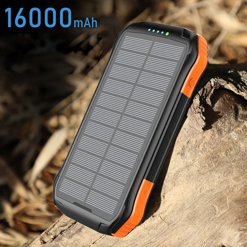 16000Mah Solar Power Bank Ip66 Caricabatterie Wireless Impermeabile Power Bank Per Iphone 12 11 Pro Max Huawei Xiaomi Samsung Powerbank