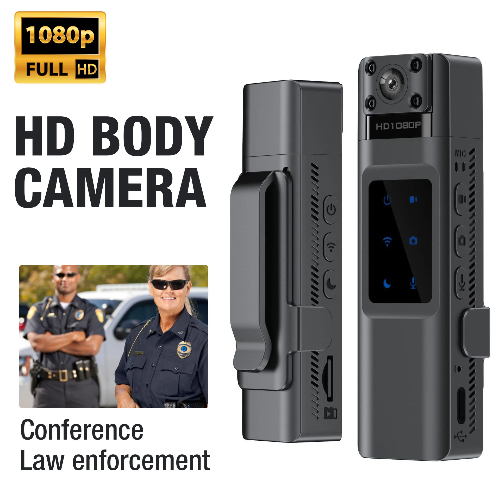 L13 1080P Hd Wifi 270 Rotazione Mini Clip-On Camera Conference Law Enforcement Recorder Motion Hd Night Vision Camera