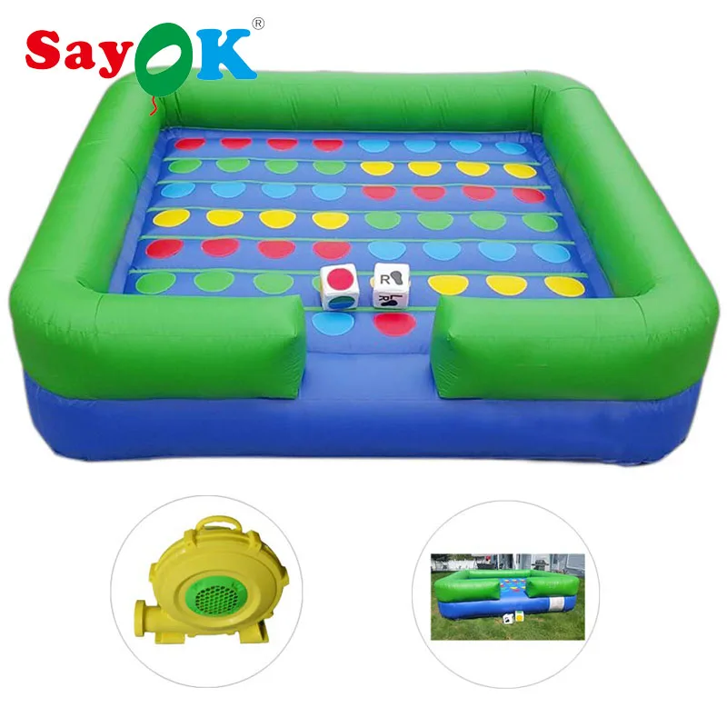 Sayok Gioco Interattivo Gonfiabile Twister Gonfiabile Con Aeratore Per Feste, Eventi (4X4X1M)