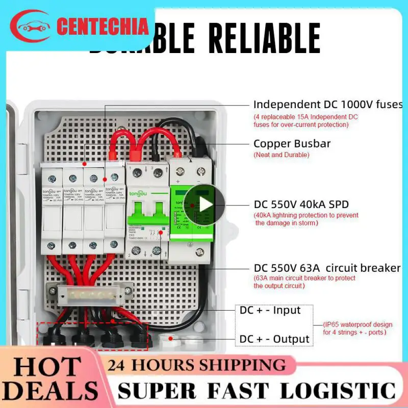 Combinatore Di Energia Solare Fotovoltaica Box Pv Array Tongou Pv Conbiner Box Caratteristiche Funzionali Forte Resistenza Alla Pressione 4 In 1 Out