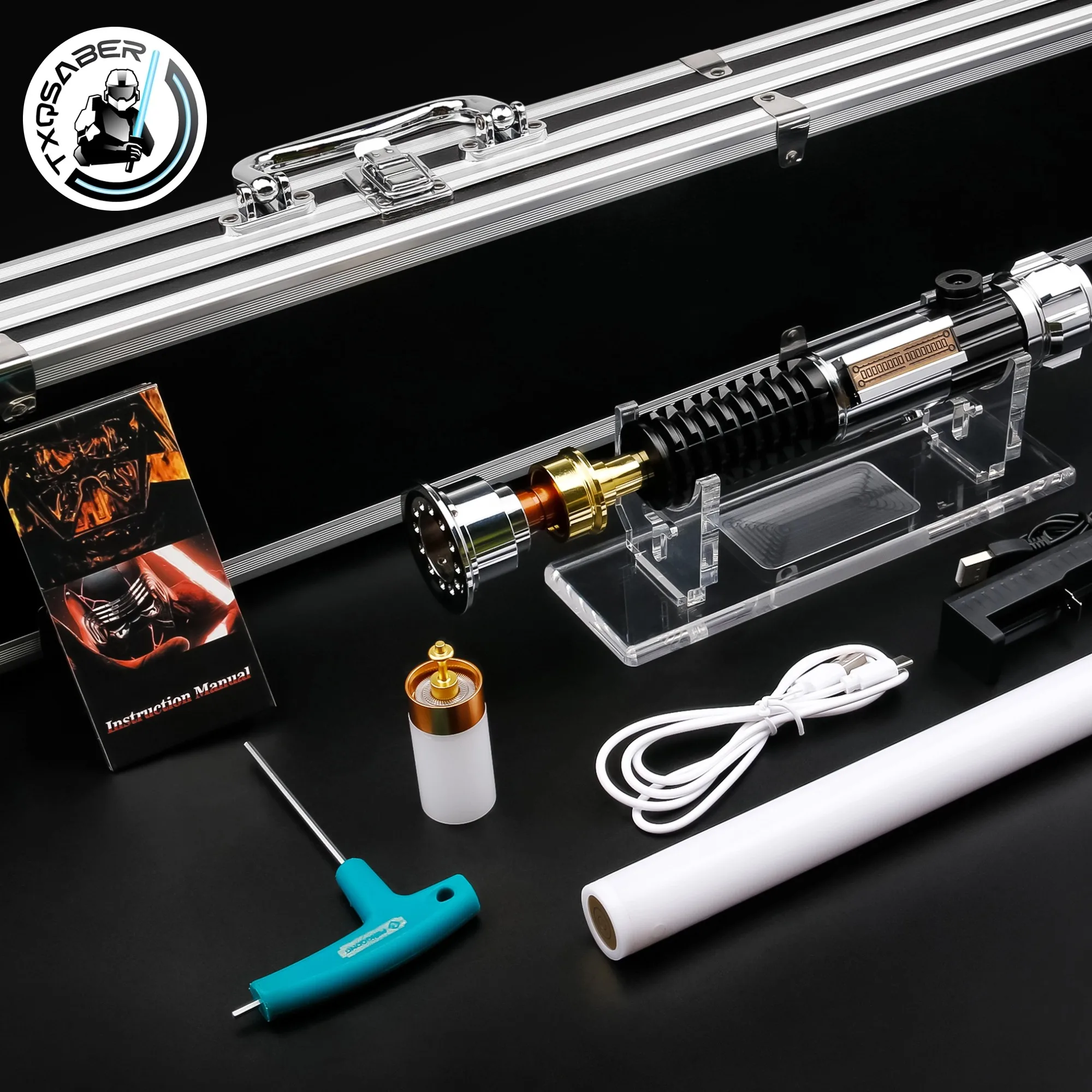 Txq Lightsaber Anakin Obw Cal Metal Box Ordine Jedi Doppie Spade Smooth Swing Metal Force Light Eco Gift Font Toys