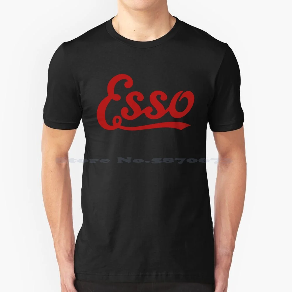 Maglietta Esso 100% Cotone Tee Exxonmobil Esso Oil Esso Tiger Texaco Esso Extra Benzina Esso Motor Oil Esso Spirit
