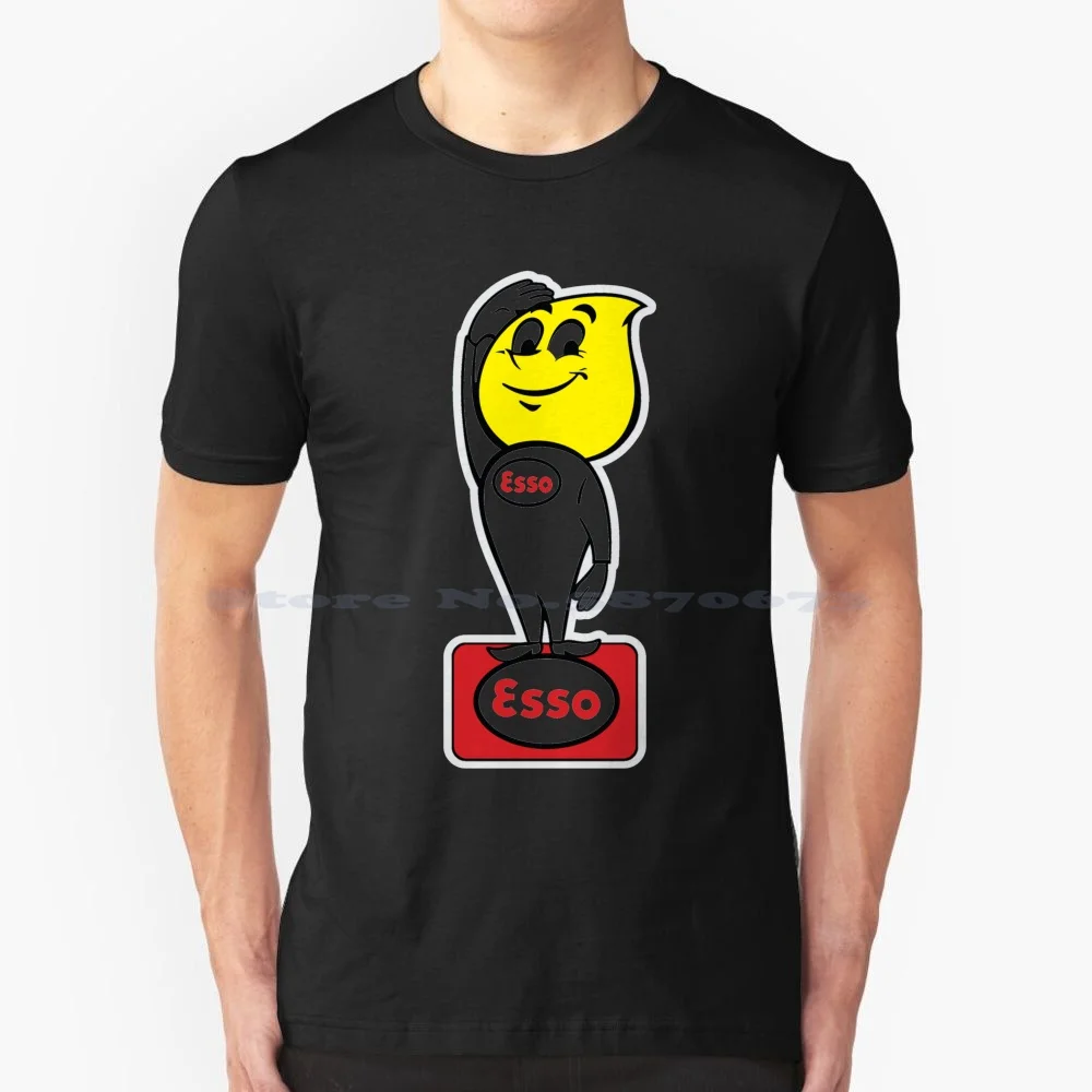 Maglietta Esso 100% Cotone Tee Exxonmobil Esso Oil Esso Tiger Texaco Esso Extra Benzina Esso Motor Oil Esso Spirit