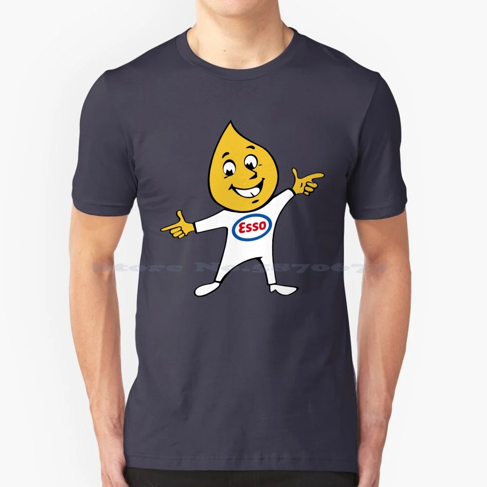 Maglietta Esso 100% Cotone Tee Exxonmobil Esso Oil Esso Tiger Texaco Esso Extra Benzina Esso Motor Oil Esso Spirit