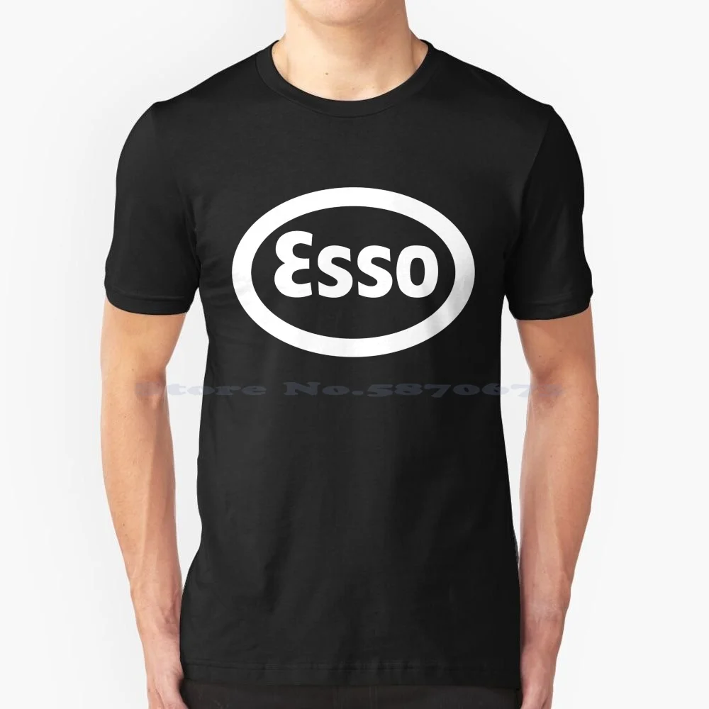 Maglietta Esso 100% Cotone Tee Exxonmobil Esso Oil Esso Tiger Texaco Esso Extra Benzina Esso Motor Oil Esso Spirit