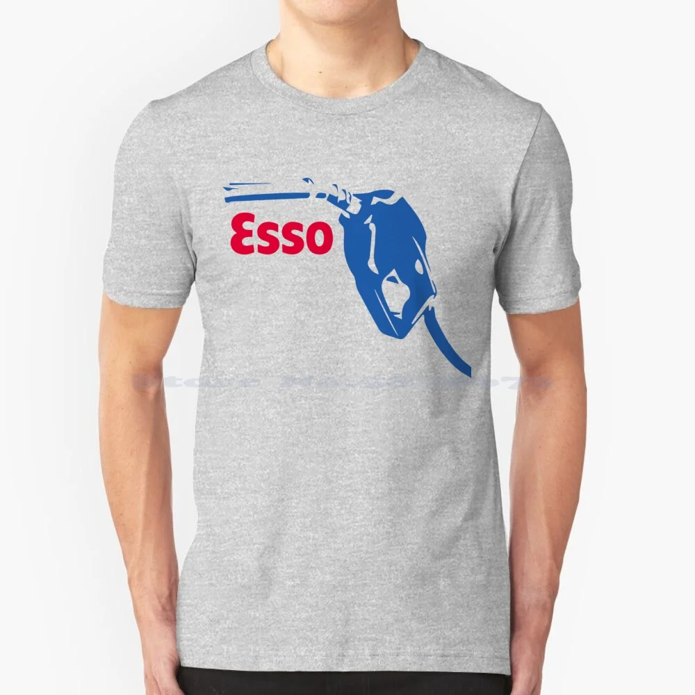 Maglietta Esso 100% Cotone Tee Exxonmobil Esso Oil Esso Tiger Texaco Esso Extra Benzina Esso Motor Oil Esso Spirit