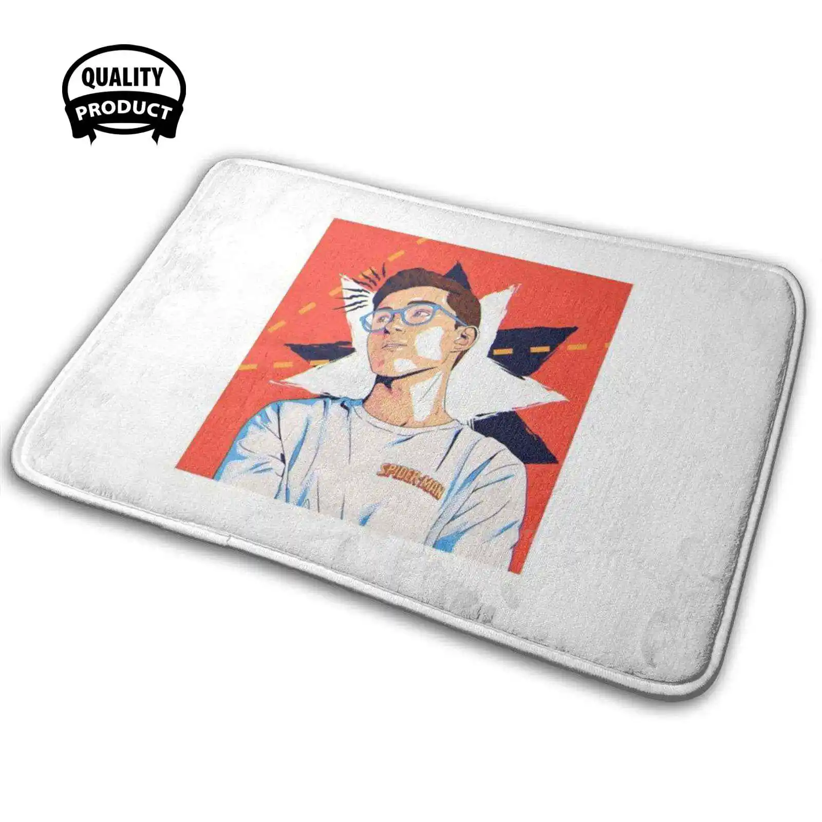 Tom Holland Soft House Family Tappetino Antiscivolo Tappeto Tom Holland Spidey Peter Parker Mcu Actor Cool Style Comic