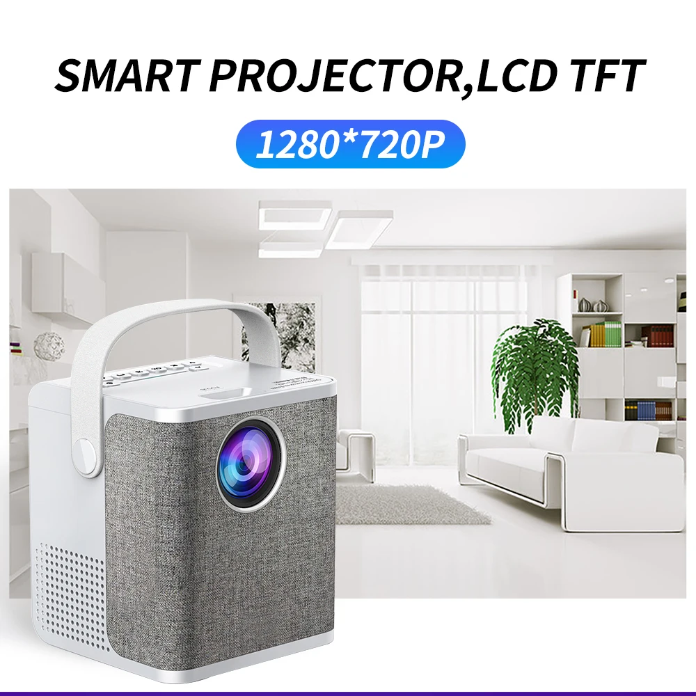 Proiettore Intelligente Portatile 1080P Mini Beamer Home Theater Video Movie(Android 7.1 Wifi Blutooth) Set Top Box