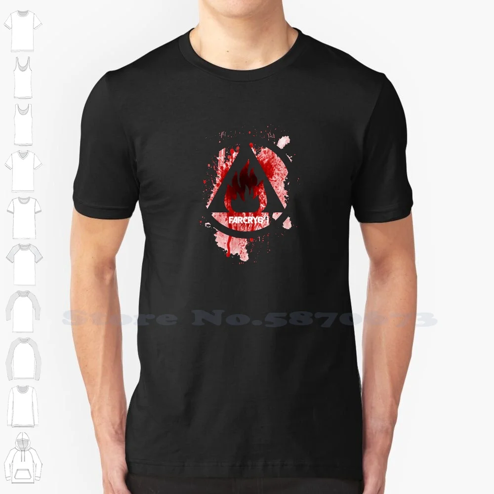 Farcry6 - Logo Blood Black White Tshirt Per Uomo Donna Far Cry Yara Revolution Revolution Castillo