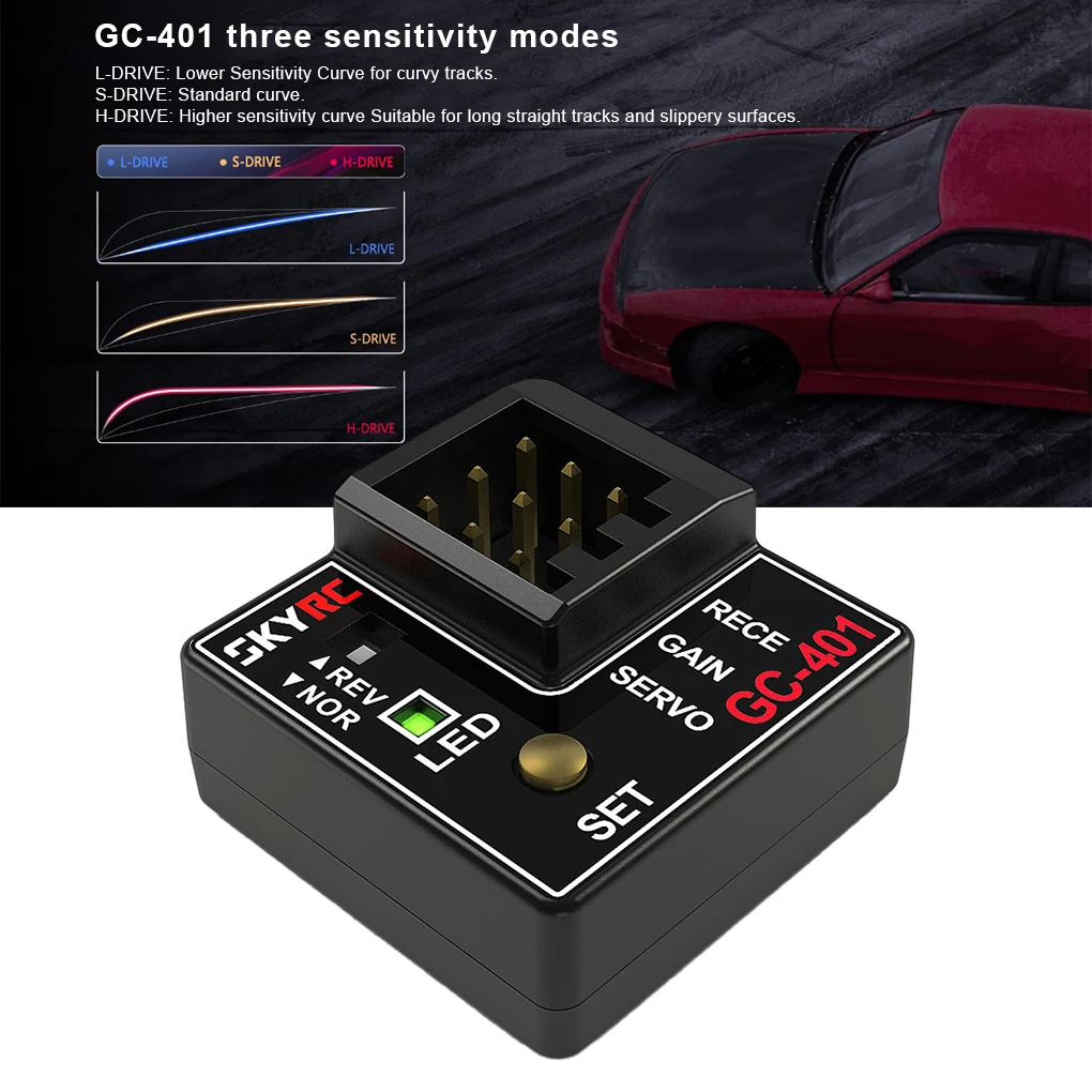Rc Racing Experience Skyrc Gc301/Gc401 Giroscopio Per Veicoli Versione V2 Adatto Per La Correzione Dello Sterzo Da Corsa Rc Car/Drift