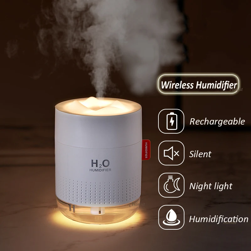 Umidificatore Senza Fili 2000Mah Aromaterapia Romantica Umidificatore Usb Diffusore Di Aromi Lampada Da Notte Calda Nebulizzatore Per Camera Da Letto