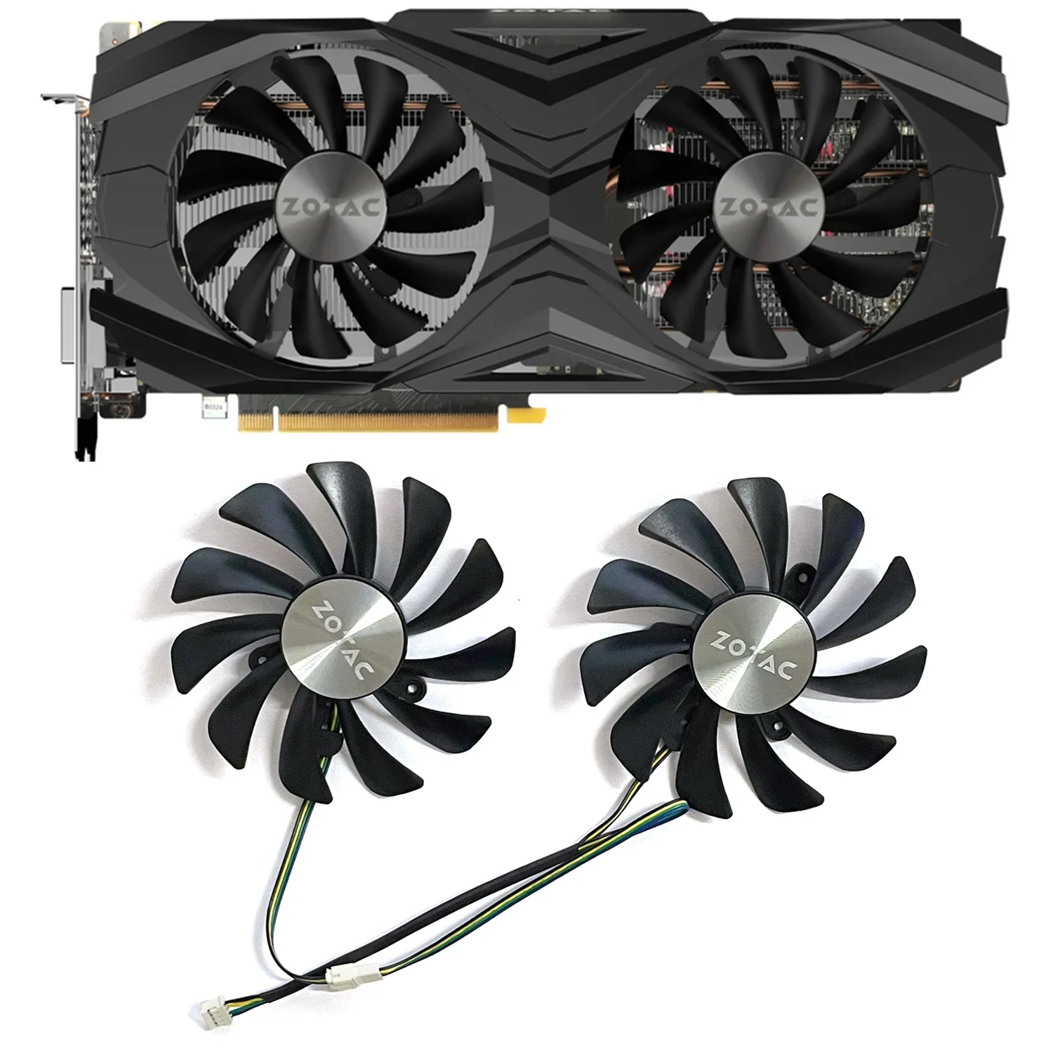 95Mm 4Pin Dc 12V 0.45A Muslimexttx1080Ti Amp Gpu Cooler Per Zotac Geforce Gtx 1080 Ti Amp Edition Zt-P10810D-10P Dispositivo Di Raffreddamento Grafico