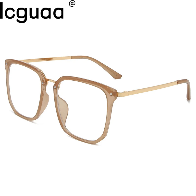 Nuove Montature Per Occhiali Trasparenti Quadrate Oversize Per Donna Uomo Occhiali Anti Luce Blu Occhiali Da Vista Per Computer Ottici Con Montatura T