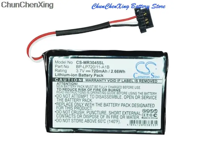 Batteria 720Mah Per Becker Active 43 Talk, Active 50, Traffic Assist Pro 7827,7926,7927,7977, Z250, Z099, Transit 50