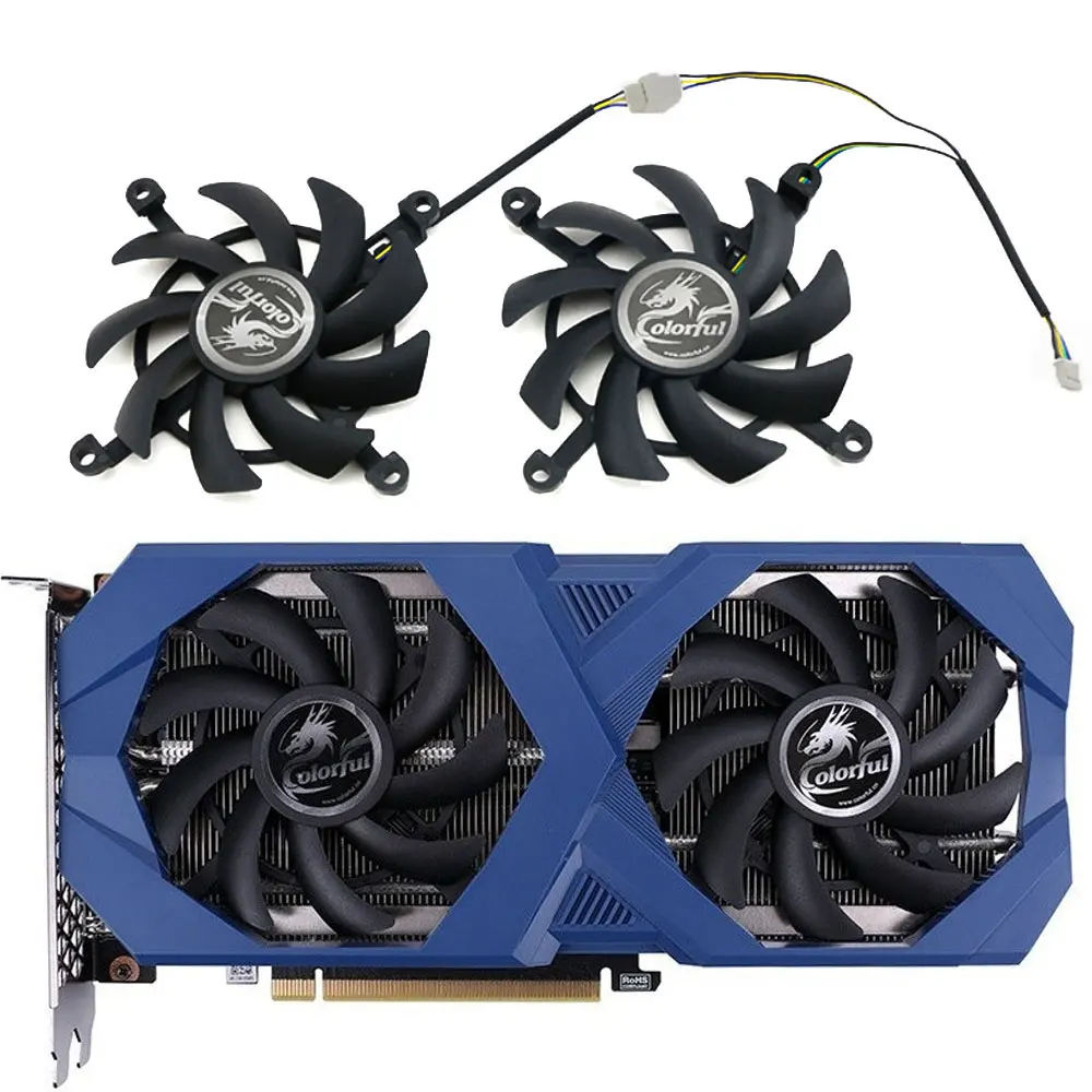 Nuovo 2Fan/1Set 85Mm 4Pin Rtx 3060 3060 Ti Gpu Fan, Per Colorato Geforce Rtx 3060, Rtx 3060 Ti Ventola Di Raffreddamento Della Scheda Grafica
