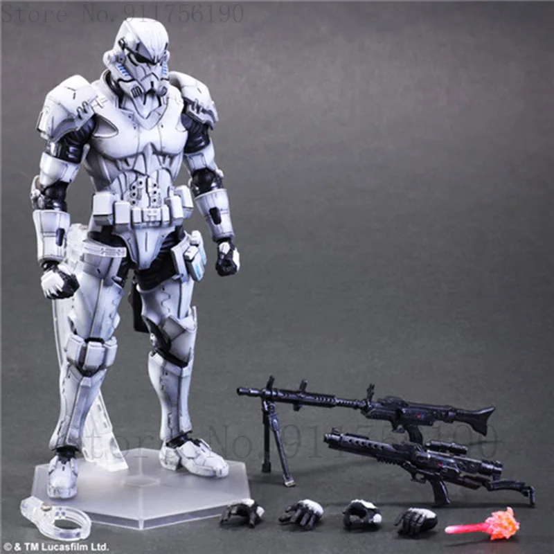 Play Arts Kai Star Wars Stormtrooper Figure Boba Fett Darth Vader Maul Mobile Joint Collection Model Toys Regali Di Natale