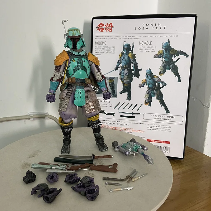 Star Wars Figure Boba Fett Darth Maul Figure Samurai Taisho Death Star Armor Akazonae Royal Guard Taikoyaku Vader Action Figures