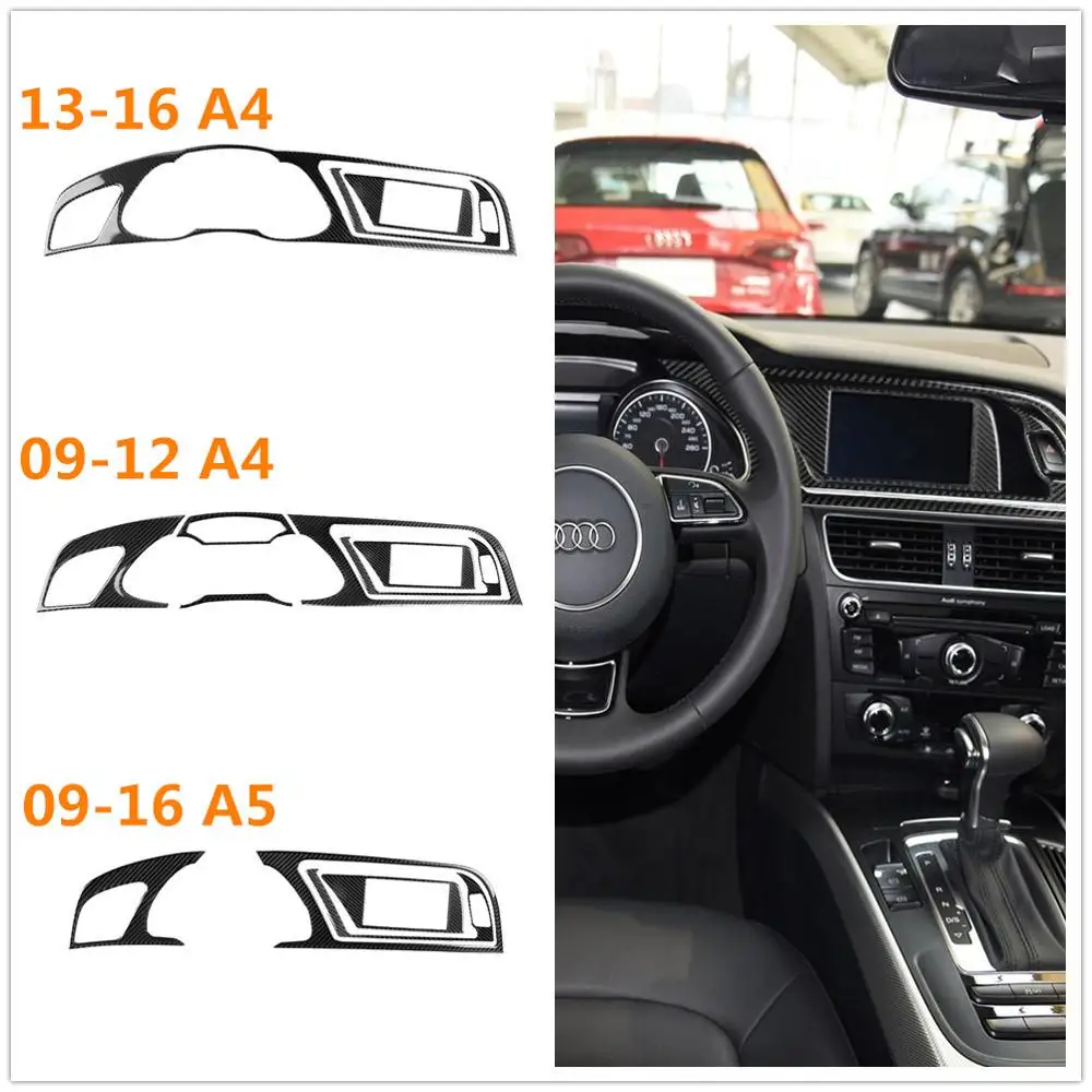 Per Audi A4 B8 S4 Rs4 A5 S5 Rs5 Coupé Sport Posteriore °C Cruscotto In Fibra Di Carbonio Quadro Strumenti Cruscotto Trim Modificato