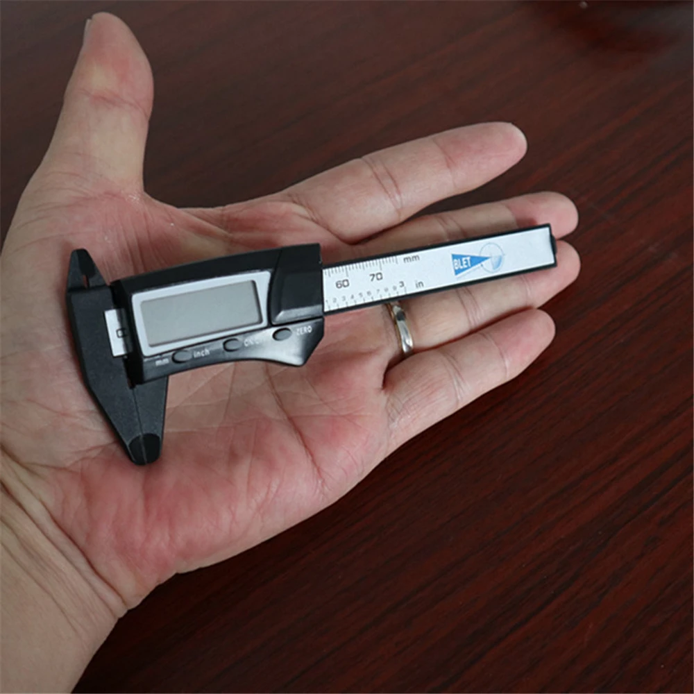 0-70Mm Electronic Digital Caliper Carbon Fibre Vernier Calipers Plastic Gauge Micrometer Ruler Measuring Tools Instrument