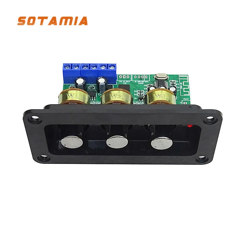 Sotamia Amplificatore Bluetooth Scheda Audio 20Wx2 Stereo Mini Amp Amplificatori Di Potenza Audio Decoder Disco Aux U Regolazione Bassi Acuti