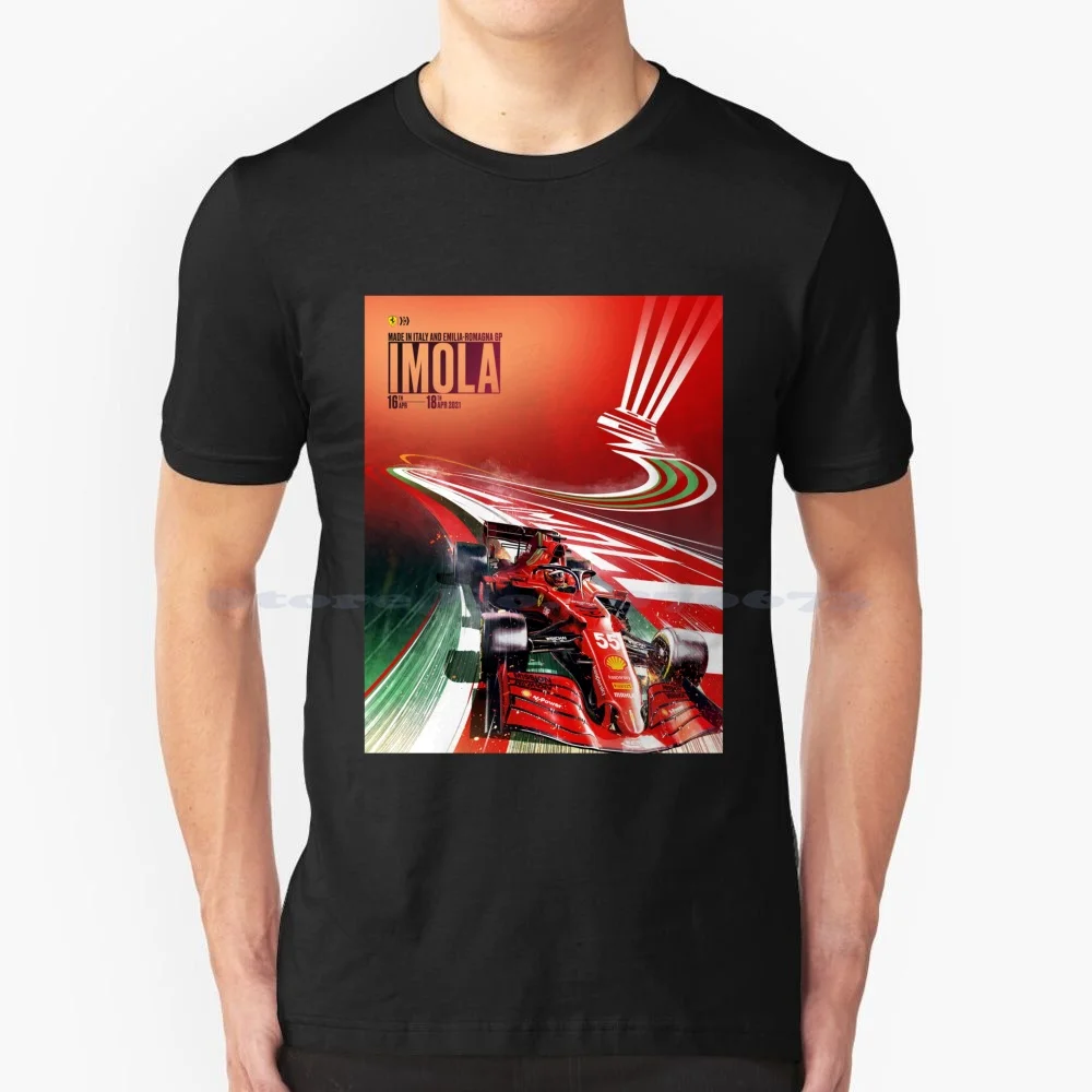 Imola Gp Carlo Sainz Italia Maglietta Italiana 100% Cotone Tee Alfa Romeo Italia Gp Italiano Imola Grand Prix Imola Scuderia Carlo