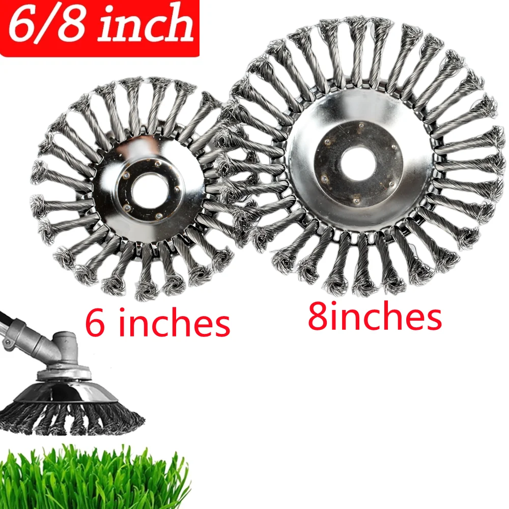 Desbrozadora 6/8 Pollici Steel Grasss Trimmer Head Decespugliatore Wire Muslimah Weed Blade Per Garden Lawnmover Power Tool