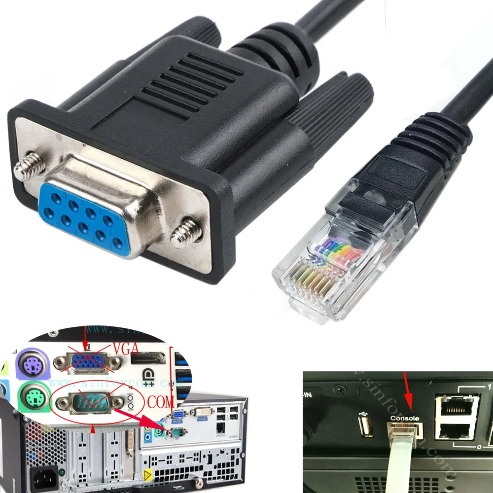 Cavo Console Da Db9 A Rj45 Per Interruttori Router Cisco 72-3383-01 Equivalente