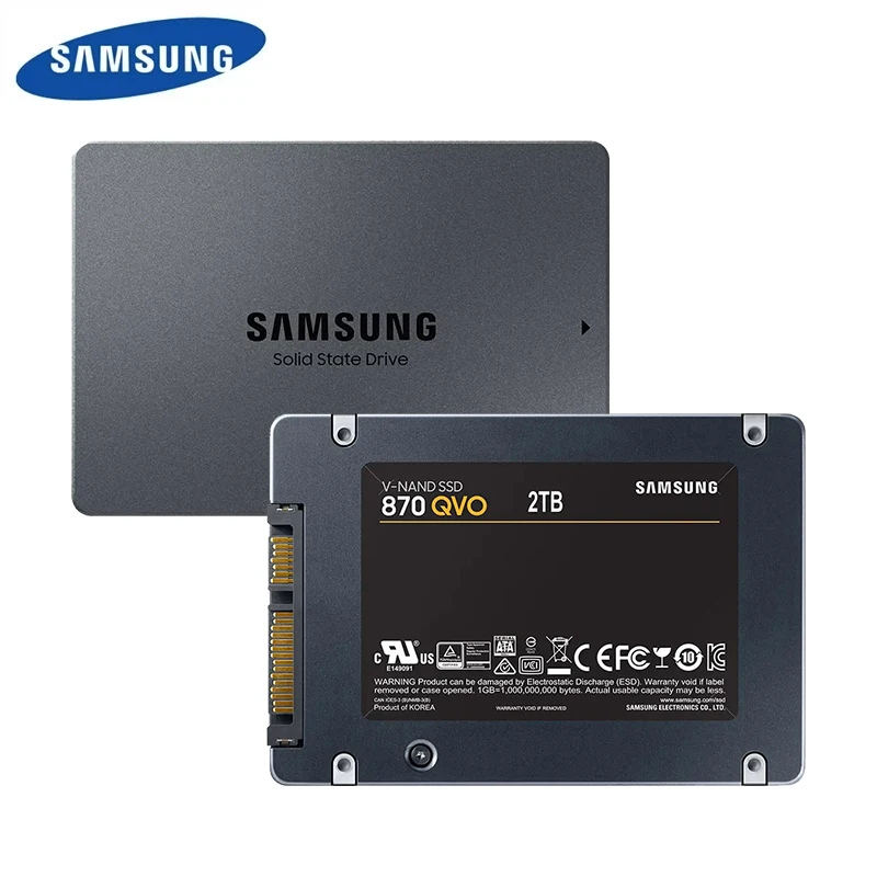 Samsung Ssd 870 Qvo 2.5 "Big Storage 8Tb 4Tb 2Tb 1T Velocità Di Lettura 560 Mb/S Drive Sata 3 Disk Ssd Per Laptop Desktop Mini Pc Computer