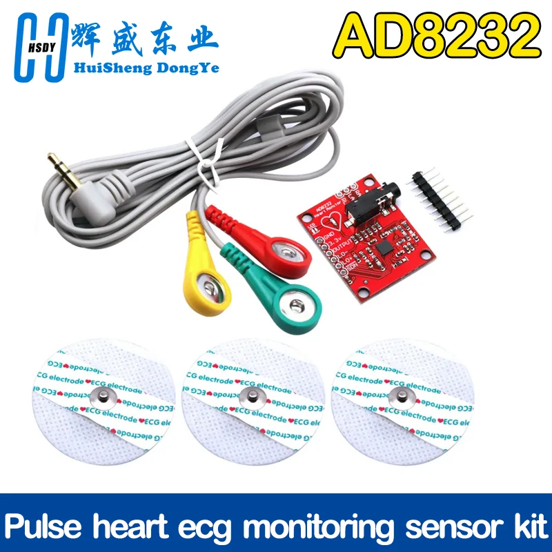Sensore Di Segnale Muscolare Sensore Emg Modulo Ecg Ad8232 Misurazione Ecg Kit Sensore Di Monitoraggio Ecg A Impulsi Per Arduino Uno R3