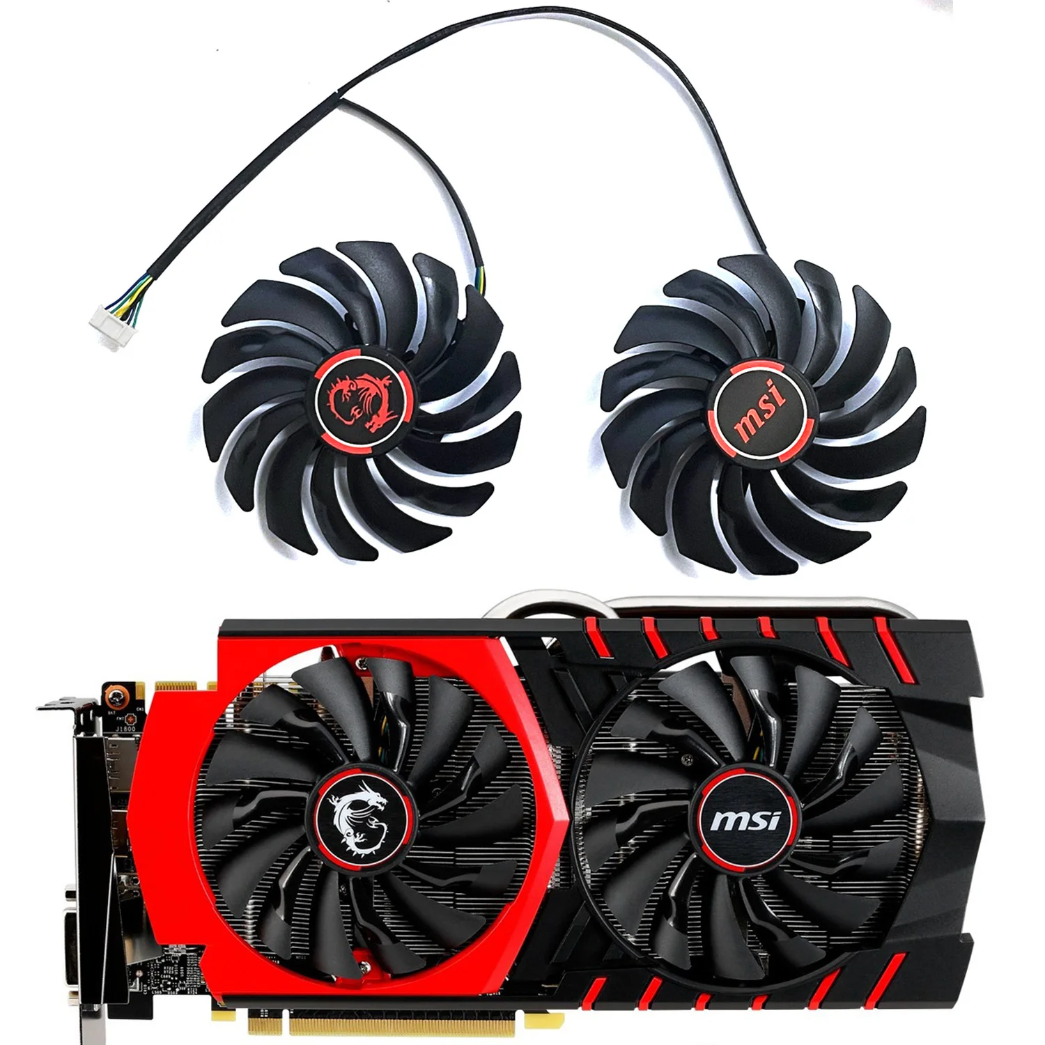 95Mm 6Pin Dc 12V 0.4A Muslimex 6Pin Gtx 970 Gpu Cooler Per Msi Gtx970 Geforce Gtx 970 Gaming Dual Fan Dual Cooling Fan